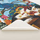 Calico Cat Dragon Red Sherpa Deken (3/4)