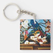 Calico Cat Dragon Red Sleutelhanger (Voorkant)