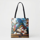 Calico Cat Dragon Red Tote Bag (Voorkant)