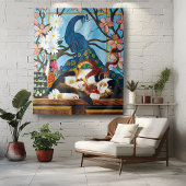 Calico Cat Dragon Red Wandkleed