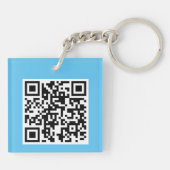 Calico Cat Dragon Rode QR-code Sleutelhanger (Achterkant)