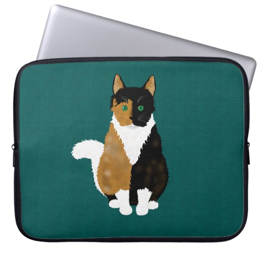 Calico Cat Electronics Bag Laptop Sleeve (Voorkant)