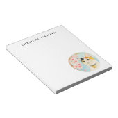 Calico Cat en Cherry Blossom | Jouw namen toevoege Notitieblok (Schuin)