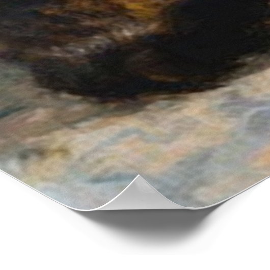 Calico Cat en Gray Kitten Fine Art Painting Poster (Hoek)