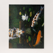 Calico Cat en Koi Fish Legpuzzel (Verticaal)