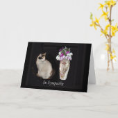 Calico Cat en Orchids Kaart (Gele Bloem)