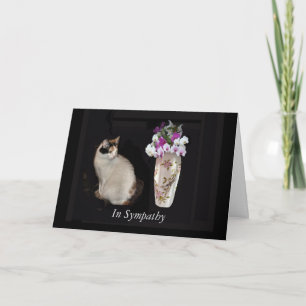 Calico Cat en Orchids Kaart
