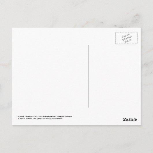 Calico Cat en Teddy Bear | Kat art Briefkaart (Achterkant)