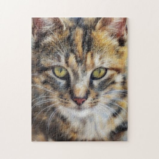 Calico Cat Face Art Puzzel (Verticaal)