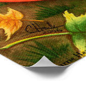 Calico Cat Fairy Cats Leaves Herfst Autumn Art Pri Poster (Hoek)