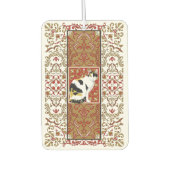 Calico Cat Fancy Rood en Goud Design Luchtverfrisser (Voorkant)