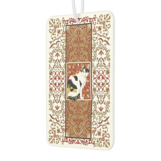 Calico Cat Fancy Rood en Goud Design Luchtverfrisser (Links)