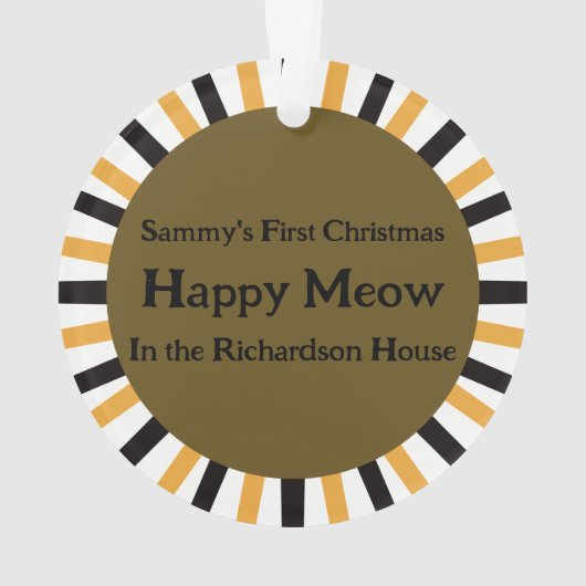 Calico Cat First Christmas Ornament (achterkant)