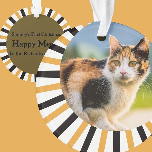 Calico Cat First Christmas Ornament