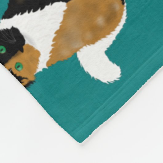 Calico Cat Fleece Blanket Deken (Hoek)