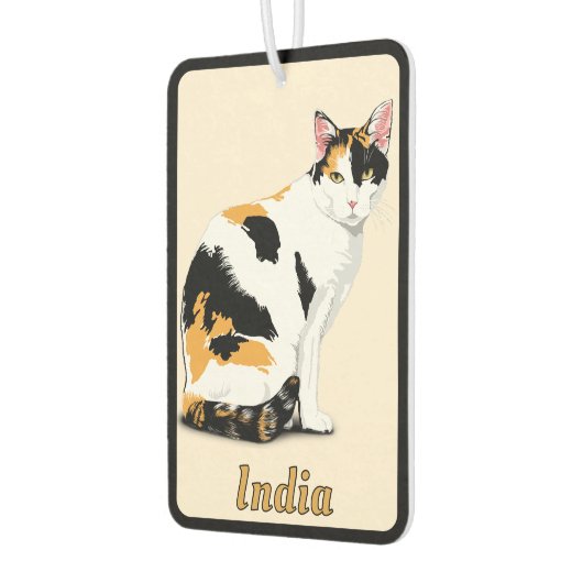 Calico Cat gepersonaliseerd Luchtverfrisser (Links)