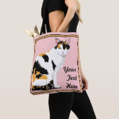 Calico Cat gepersonaliseerd Tote Bag (Dichtbij)