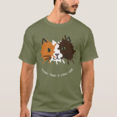 Calico Cat gezichtsontwerp T-shirt (Voorkant)