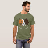 Calico Cat gezichtsontwerp T-shirt (Voorkant volledig)
