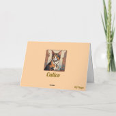 Calico Cat Glas in lood Kaart (Achterkant)