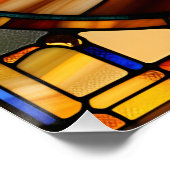 Calico Cat Glas in lood Perfect Poster (Hoek)