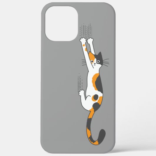 Calico Cat Hanging On Funny Cat Lover's Case-Mate iPhone Case (Achterkant)