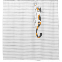 Calico Cat Hanging On | Grappige Cat Lover's