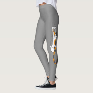 Calico Cat Hanging On   Grappige Cat Lover's Leggings