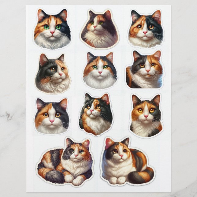  Calico Cat Illustraties Fussy Cuts (Voorkant)