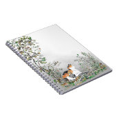 Calico Cat in de tuin Notitieboek (Rechterzijde)