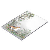 Calico Cat in de tuin Notitieboek (Linkerzijde)