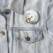 Calico Cat in de tuin Ronde Button 5,7 Cm (In situ)