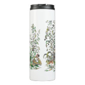 Calico Cat in de tuin Thermosbeker (Achterkant)