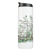 Calico Cat in de tuin Thermosbeker (Geroteerd rechts)