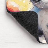 Calico Cat in de voorjaarstuin met vlinders Muismat (Hoek)