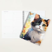 Calico Cat in de voorjaarstuin met vlinders Planner (Display)