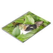 Calico Cat in de Zinnias Notitieboek (Linkerzijde)