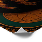  Calico Cat in Golden Shade Poster (Hoek)