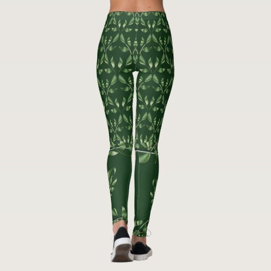 Calico Cat in het Plant Jade Leggings (Achterkant)