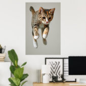 Calico Cat Jumping Poster (Thuiskantoor)