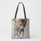 Calico Cat Jumping Tote Bag (Voorkant)