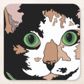 Calico Cat Kartonnen Onderzetters (Voorkant)