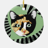 Calico Cat Keramisch Ornament (Achterkant)