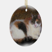 Calico Cat Keramisch Ornament (Rechts)