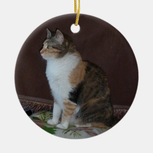 Calico Cat Keramisch Ornament (Voorkant)