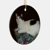 Calico Cat Keramisch Ornament (Rechts)