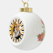 Calico Cat Keramische Bal Ornament (Rechts)