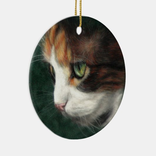 Calico cat kitten keramisch ornament (Rechts)