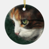 Calico cat kitten keramisch ornament (Voorkant)
