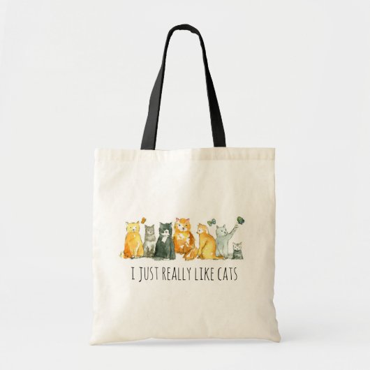 Calico Cat Lady Lover Waterverf Pet Tote Bag (Voorkant)